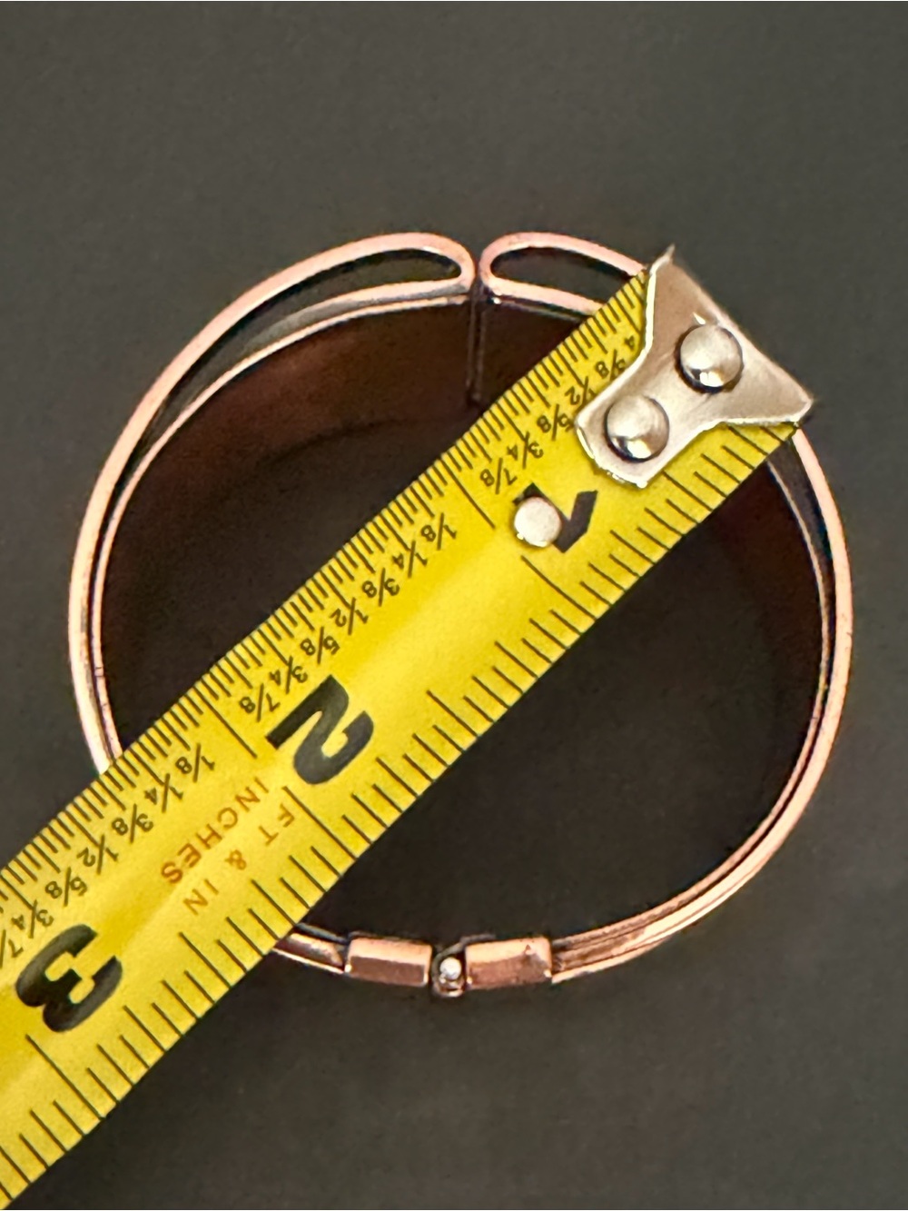 Fabulous Vintage MCM Copper Enamel Signed MATISSE RENOIR CUFF Clamper BRACELET - Picture 6 of 7